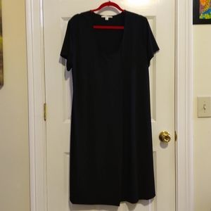 Liz Claiborne Women's Black Short Sleeve Round Neck Dress Size XL